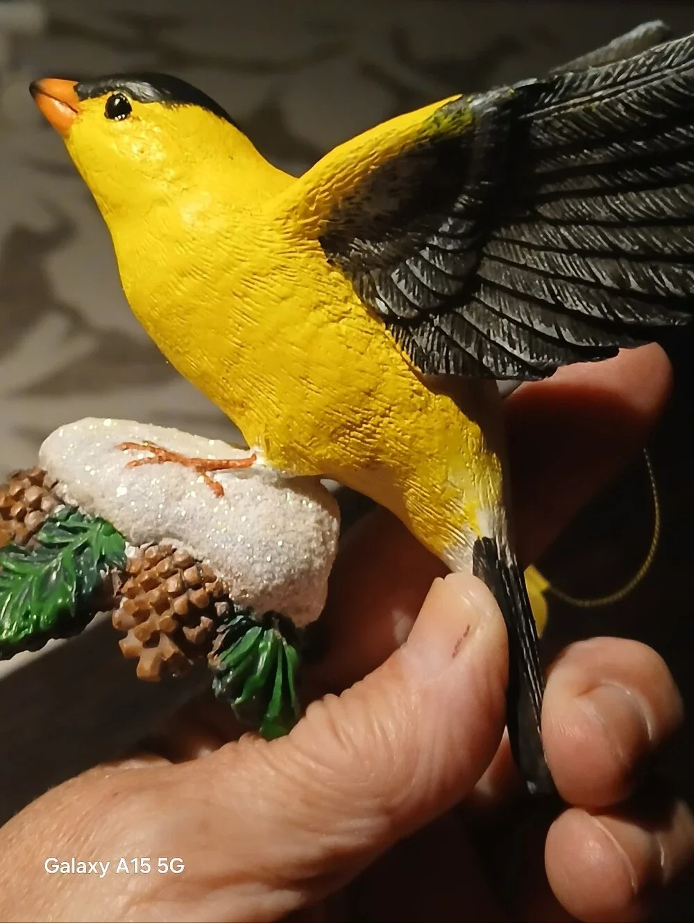Danbury Mint Goldfinch Songbird Christmas Ornament